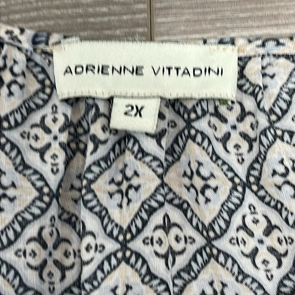 Adrienne Vittadini 3/4 Sleeve Boho Blouse 2X - Picture 8 of 13